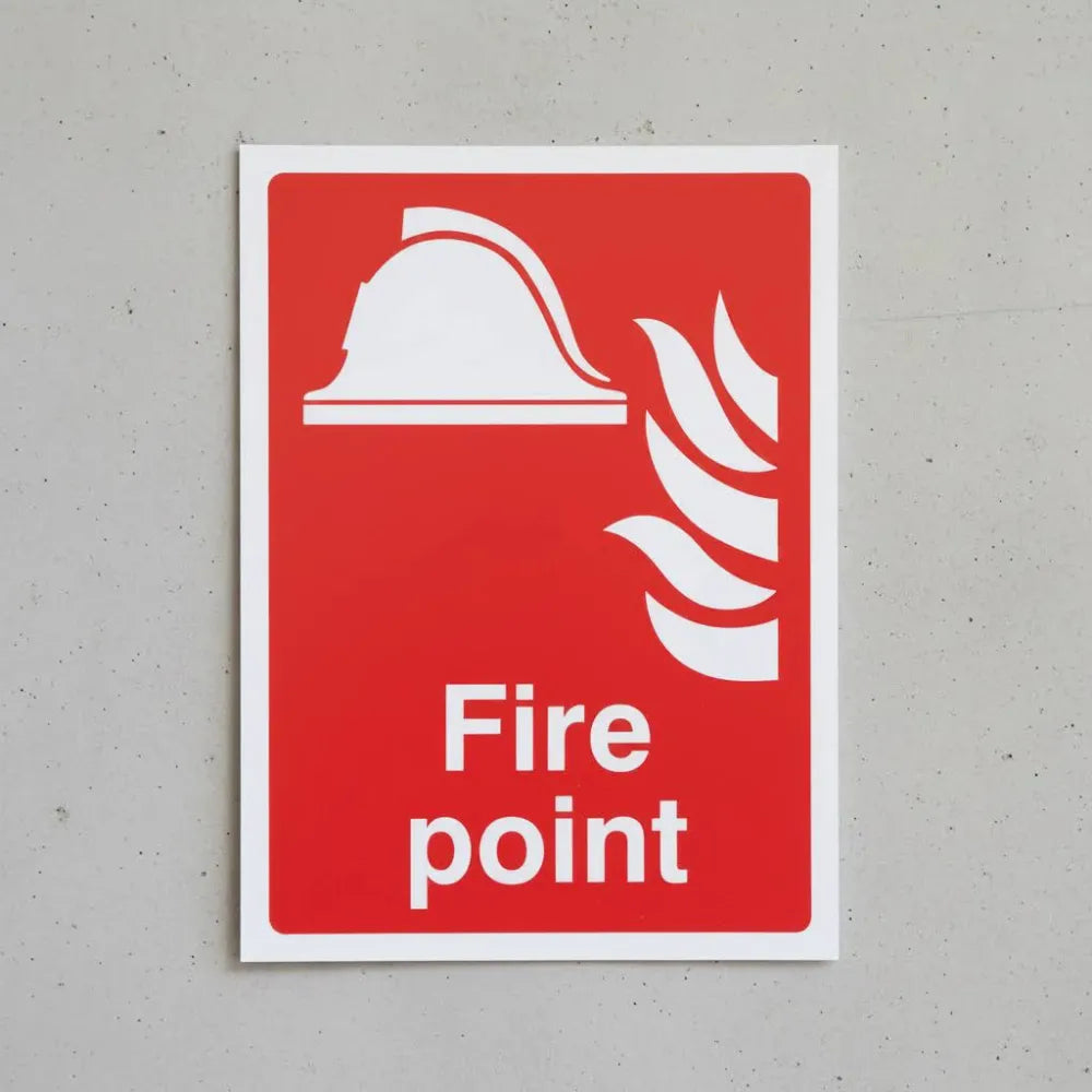 11014Y Fire point Rigid Plastic (200x300mm) Safety Sign
