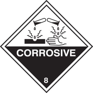 14477F Corrosive Rigid Plastic (200x200mm) Safety Sign