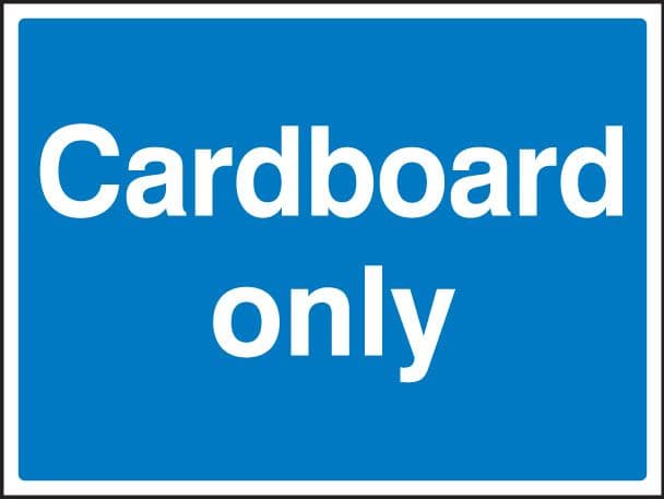 16607Q Cardboard only Rigid Plastic (600x450mm) Safety Sign