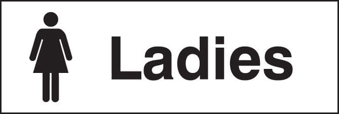 17009L Ladies (with ladies symbol) Rigid Plastic (450x150mm) Safety Sign