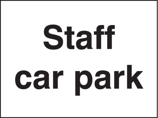 17066Q Staff car park Rigid Plastic (600x450mm) Safety Sign