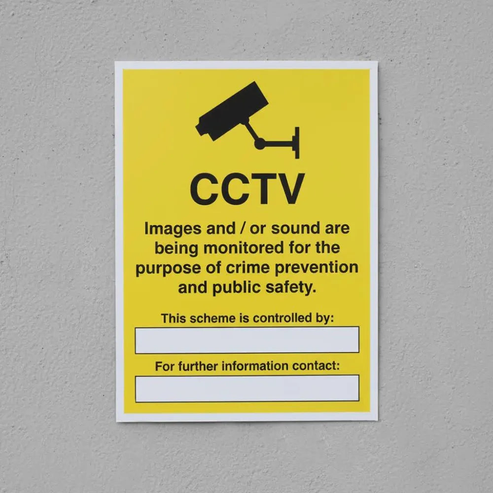 11753K CCTV images and sound being monitored for the purpose of crime Rigid Plastic (400x300mm) Safety Sign