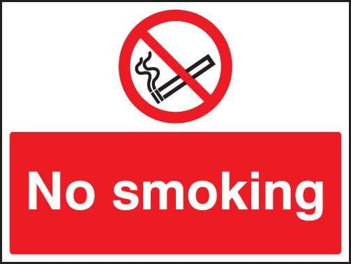 17542K No smoking Rigid Plastic (400x300mm) Safety Sign
