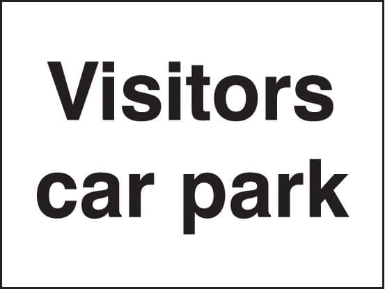 17574Q Visitors car park Rigid Plastic (600x450mm) Safety Sign