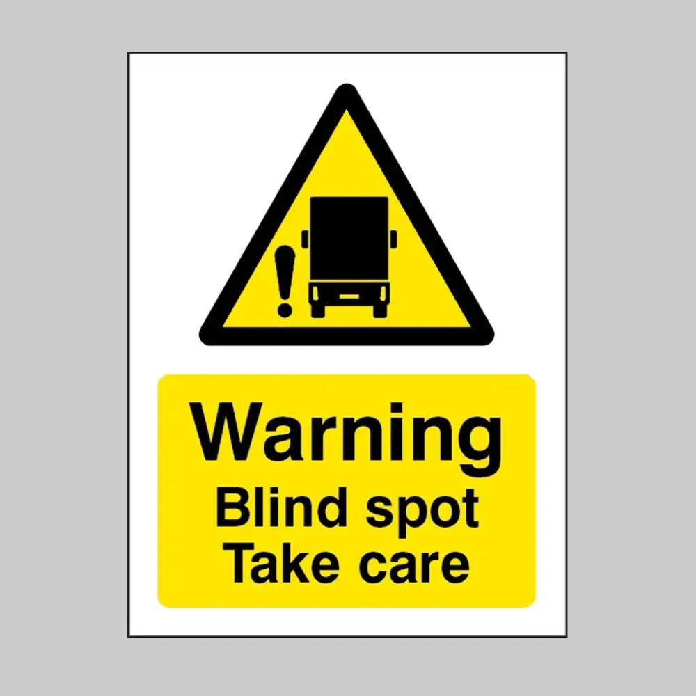 21831E Blind spot Take care Self Adhesive Vinyl (200x150mm) Safety Sign