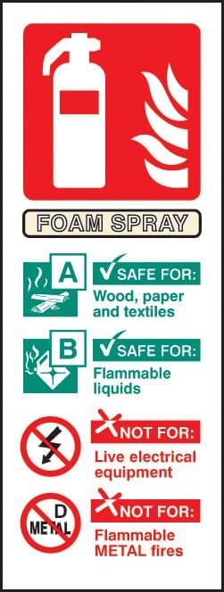 21215S AFFF extinguisher identification Self Adhesive Vinyl (75x200mm) Safety Sign
