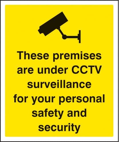21711H These premises are under CCTV surveillance for your Self Adhesive Vinyl (300x250mm)