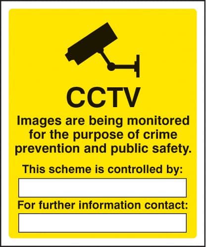 21713H CCTV images being monitored for the purpose of crime Self Adhesive Vinyl (300x250mm)