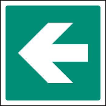 22038C Arrow - 180 degree Self Adhesive Vinyl (150x150mm) Safety Sign
