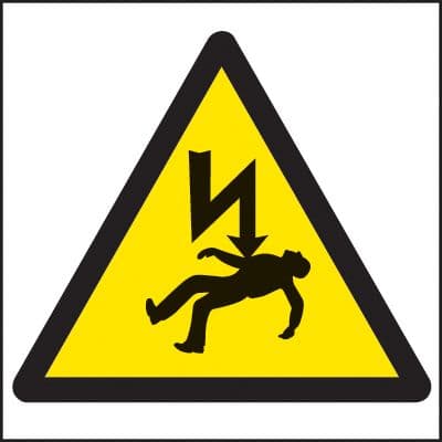 24221F Danger of death symbol Self Adhesive Vinyl (200x200mm) Safety Sign