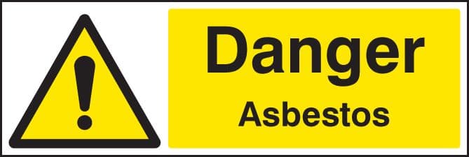 24259M Danger asbestos Self Adhesive Vinyl (600x200mm) Safety Sign