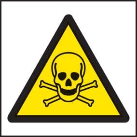 24416F Poison symbol Self Adhesive Vinyl (200x200mm) Safety Sign