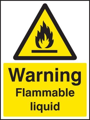 24420K Flammable liquid Self Adhesive Vinyl (400x300mm) Safety Sign