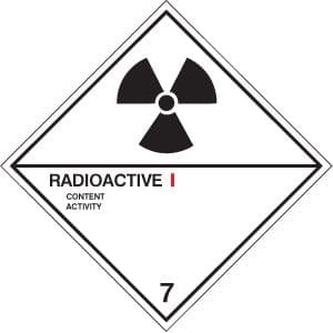 24510F Radioactive I diamond Self Adhesive Vinyl (200x200mm) Safety Sign