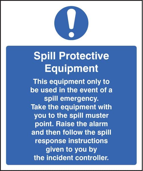 26044H Spill protection equipment Self Adhesive Vinyl (300x250mm) Safety Sign