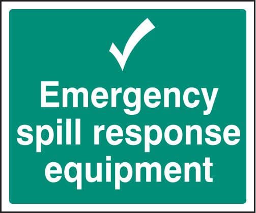 26049H Emergency spill response equipment Self Adhesive Vinyl (300x250mm) Safety Sign