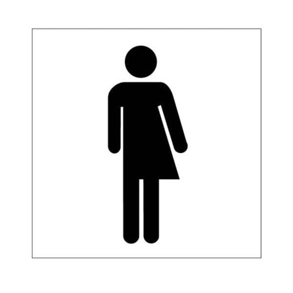 27093D All gender toilet symbol sign - Self Adhesive Vinyl (100x150mm)