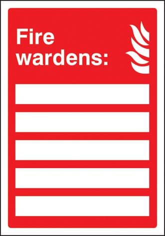 51035 Your fire wardens are (space for 5) adapt-a-sign 215x310mm (215 x 310mm) Safety Sign