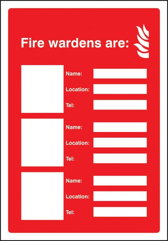 51053 Your fire wardens are (3 names, numbers and locations) adapt-a-sign 215x310mm (215 x 310mm)