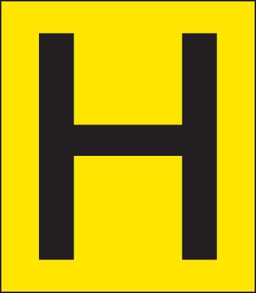 51212 Hydrant marker rigid plastic 178x203mm (178x203mm) Safety Sign