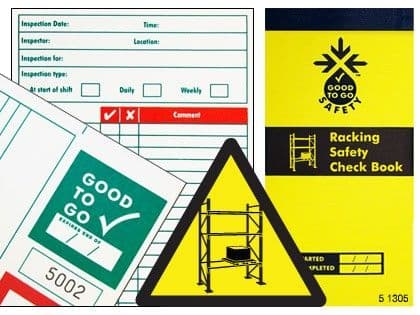 51305 Good to go safety racking check book (H210xW100xD5mm) Safety Sign