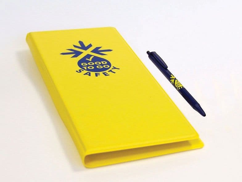 51308 Good to go safety check book wallet & pen (H250xW110xD20mm) Safety Sign
