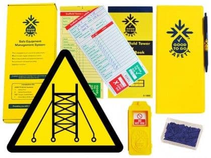 51310 Good to go safety scaffold tower weekly kit (320x125x40mm) Safety Sign