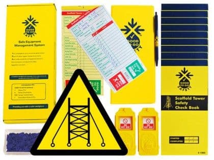 51314 Good to go safety scaffold tower daily kit (250x125x80mm) Safety Sign