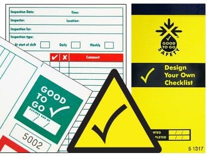 51317 Good to go safety blank check book (H210xW100xD5mm) Safety Sign