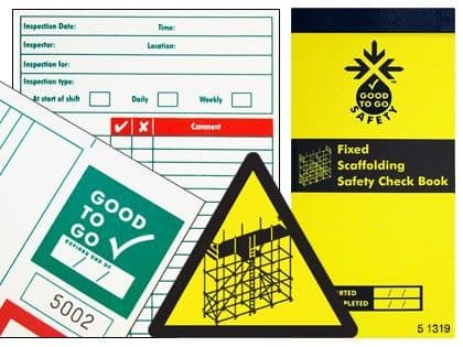 51319 Good to go safety fixed scaffold check book (H210xW100xD5mm) Safety Sign