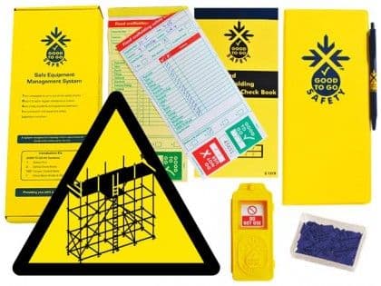 51320 Good to go safety fixed scaffold weekly kit (320x125x40mm) Safety Sign