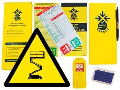 51323 Good to go safety MEWP weekly kit (320x125x40mm) Safety Sign