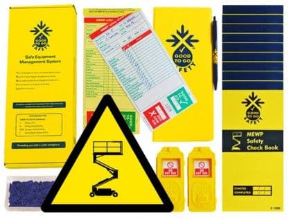 51324 Good to go safety MEWP daily kit (250x125x80mm) Safety Sign