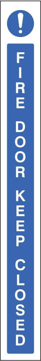 51642 Fire door keep closed - door edge (45x400mm) Safety Sign