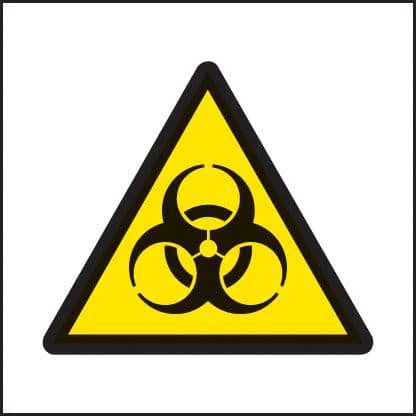 51692 Biohazard symbol 25x25mm self adhesive (25x25mm) Safety Sign