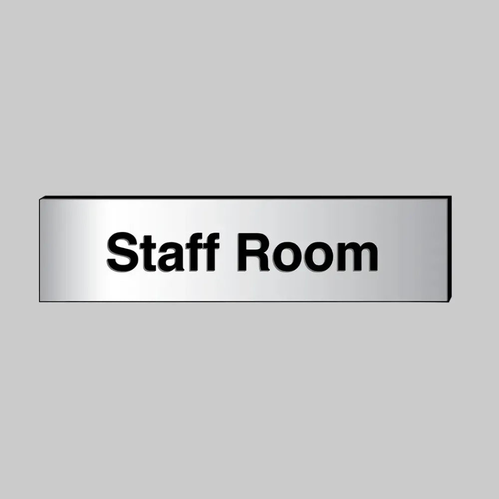 53700 Staff Room 140x35mm engraved aluminium effect pvc c/w sav backing Miscellaneous