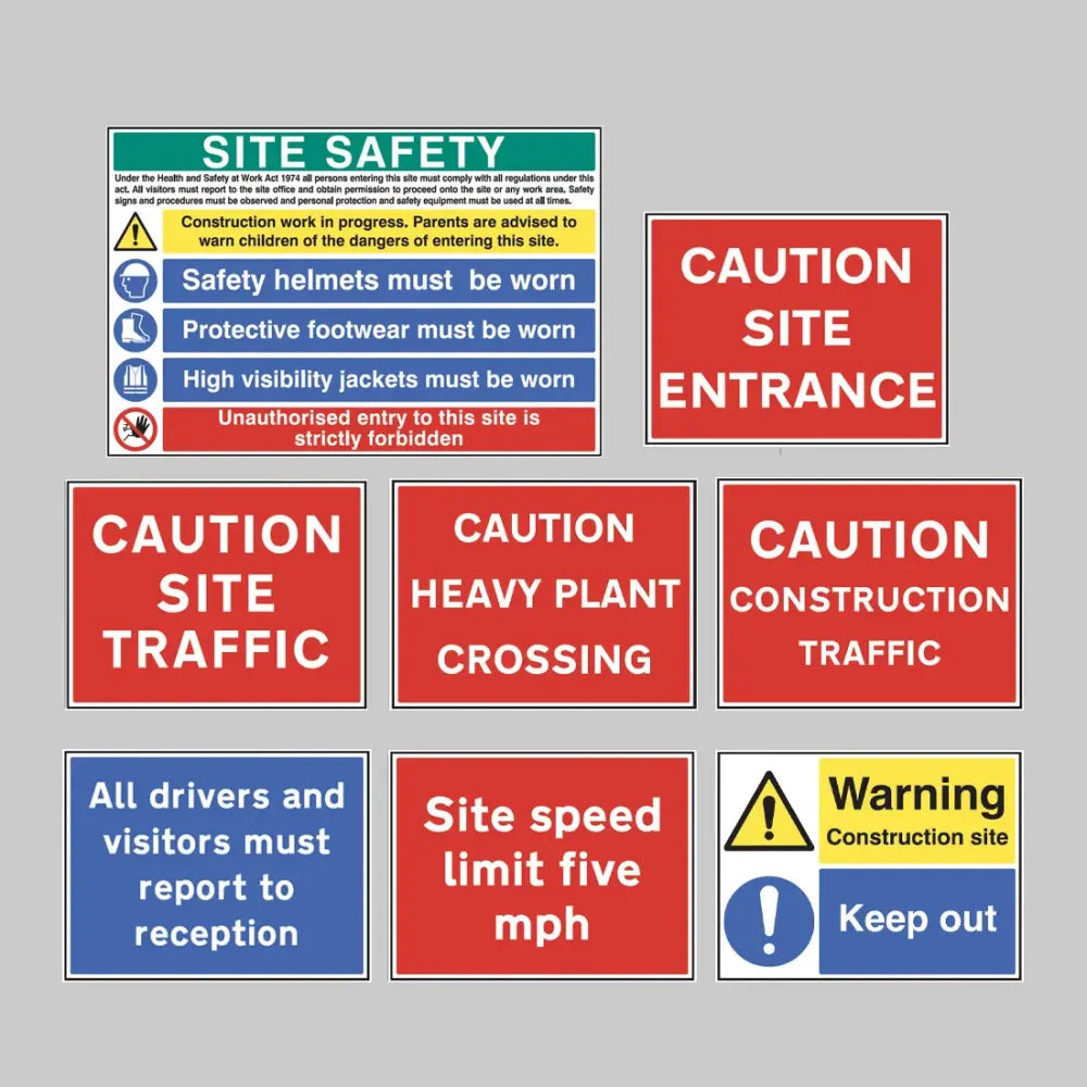 53735 Construction Sign Pack 6 (Pack of 8 signs) Miscellaneous - Rigid Plastic