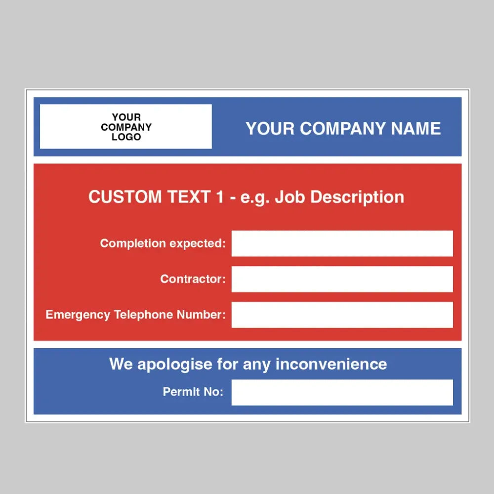 53736 Courtesy Sign with drywipe information sections 600x450mm Zintec Miscellaneous