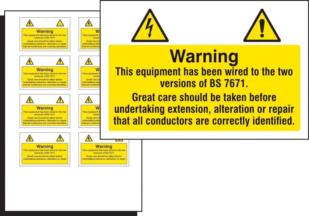 54034 Electrical hazard label 75x50mm Sheet of 10 (75x50mm) Safety Sign