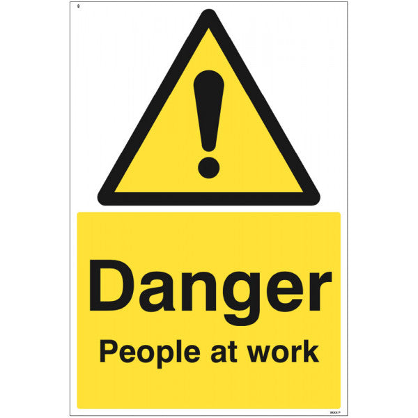 54328 Danger people at work - A4 rigid plastic Miscellaneous - A4 /A5 Signs (210x297mm)