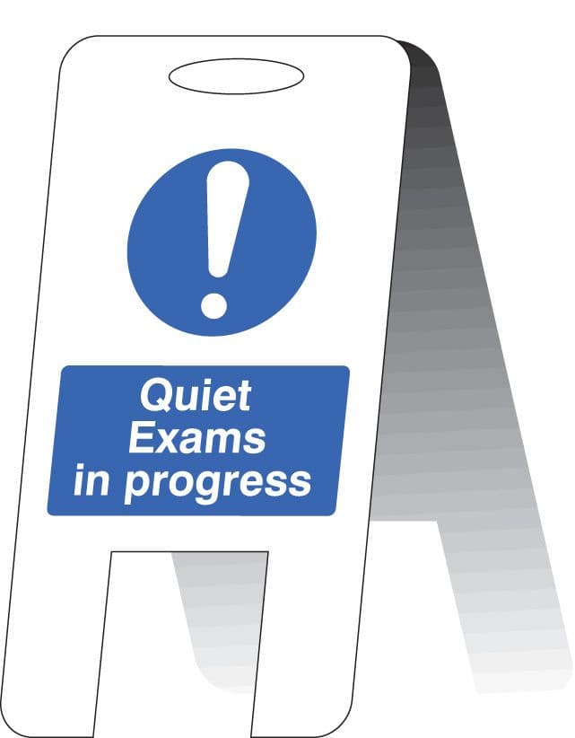 55041 Quiet exams in progress (free standing) (300x600mm) Safety Sign