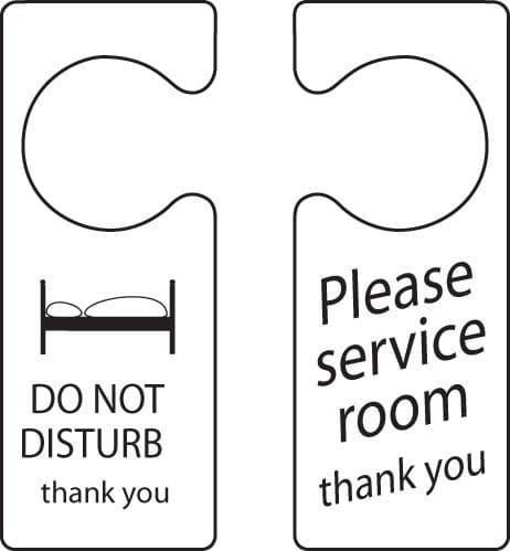 55106 Do not disturb - door hanger (80x205mm) Safety Sign