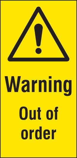 55111 Cover-Up Sign Out of order (880x430x350mm) Safety Sign