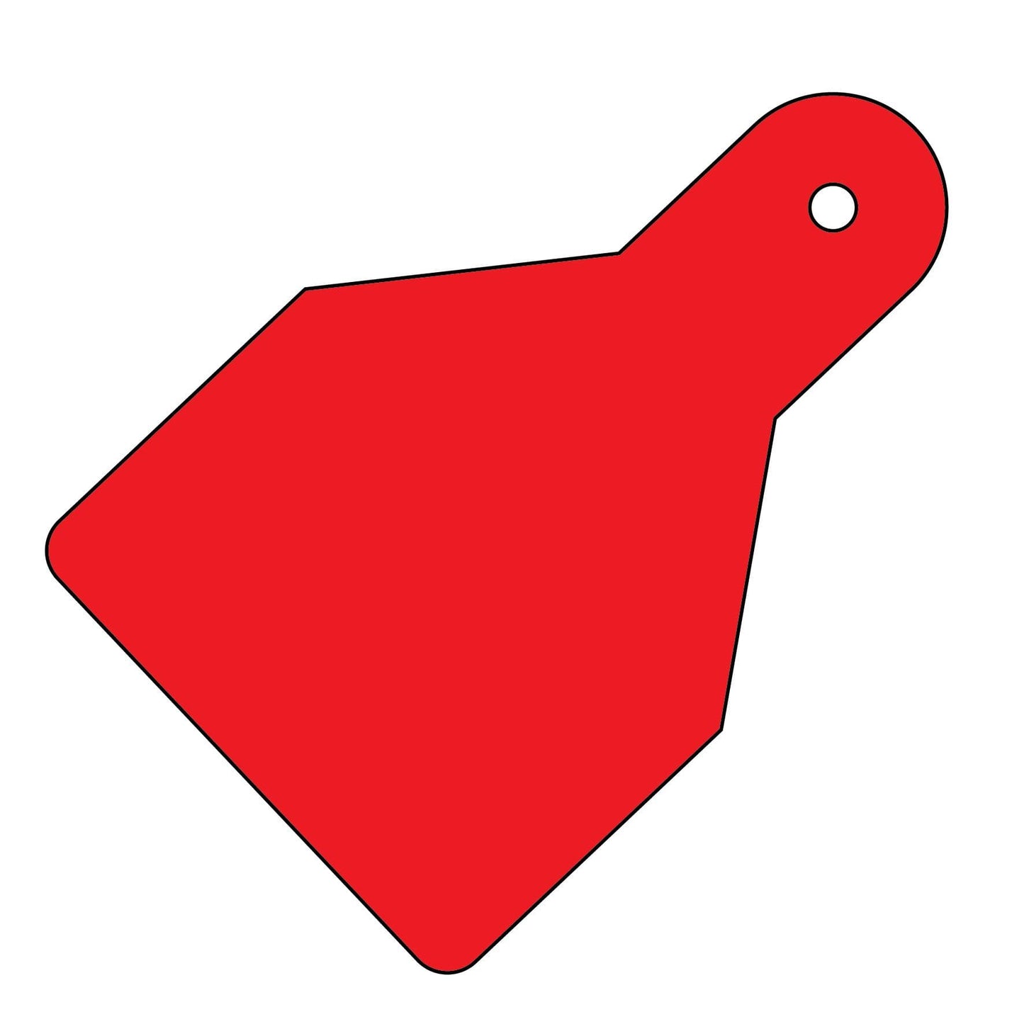 55156 Plain ID Wide Flag Tags (Pack of 20) Red 100x65 (100x65mm) Safety Sign