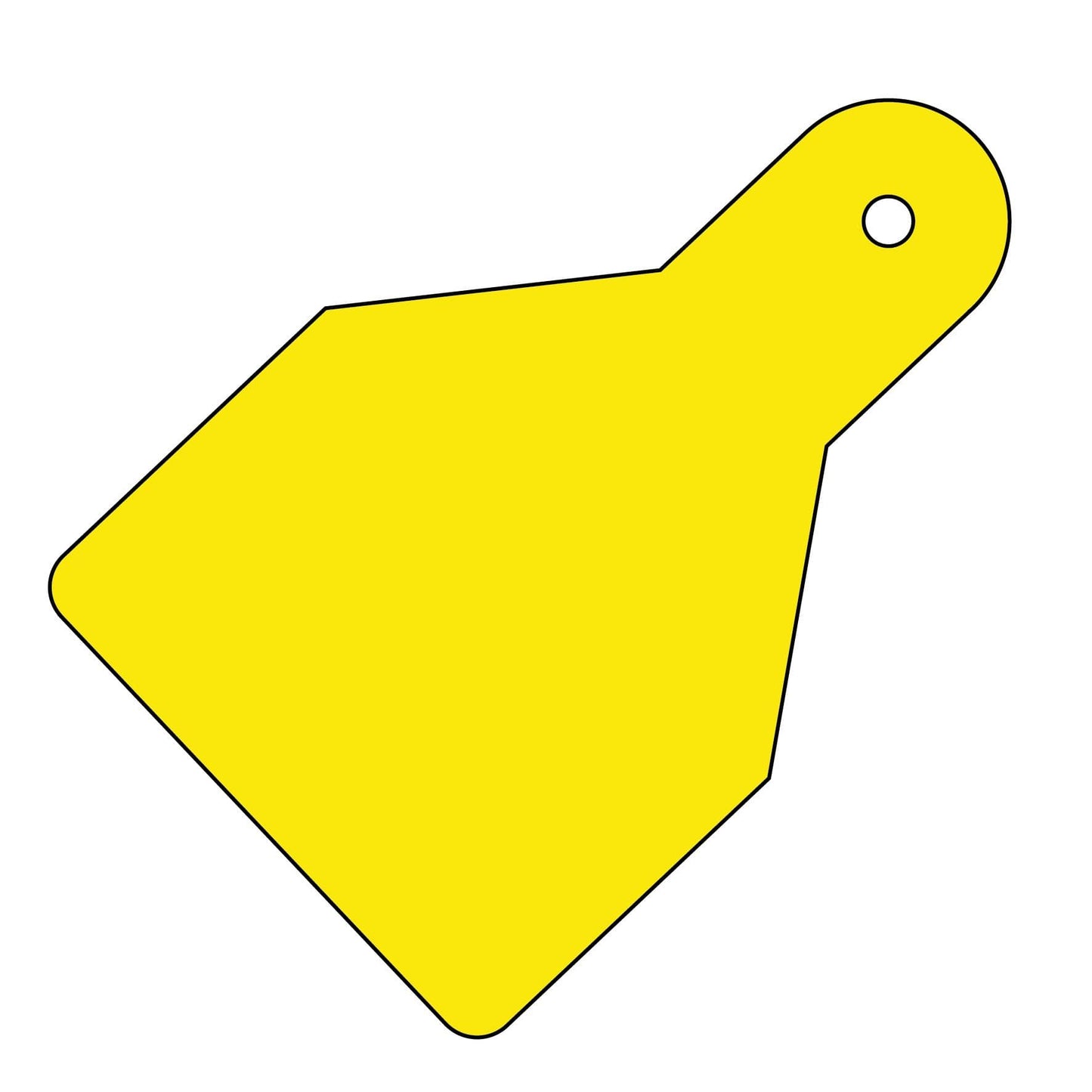55159 Plain ID Wide Flag Tags (Pack of 20) Yellow 100x65 (100x65mm) Safety Sign