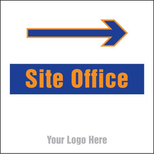 55731 Site office, arrow right site saver sign 400x400mm (400x400mm) Safety Sign