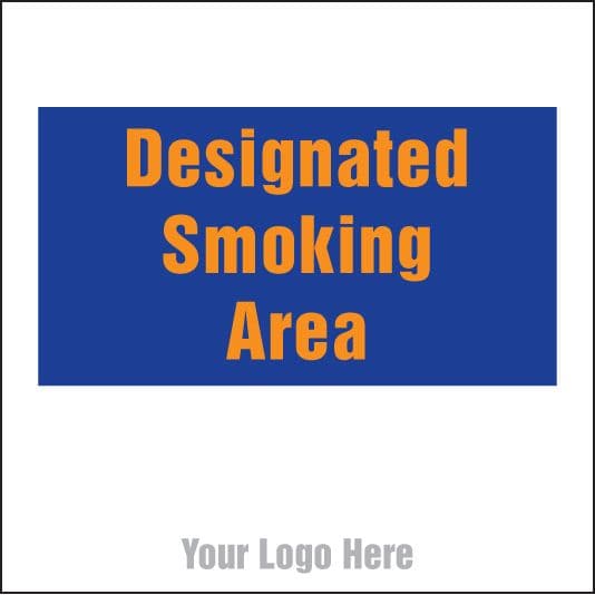 55741 Designated smoking area, site saver sign 400x400mm (400x400mm) Safety Sign