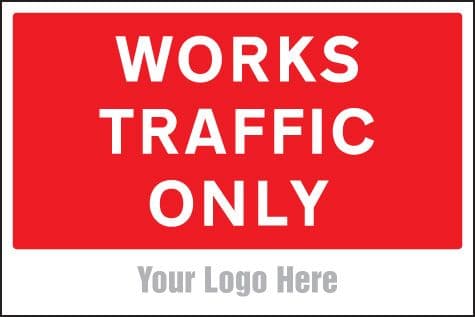 55753 Works traffic only, site saver sign 600x400mm (600x400mm) Safety Sign