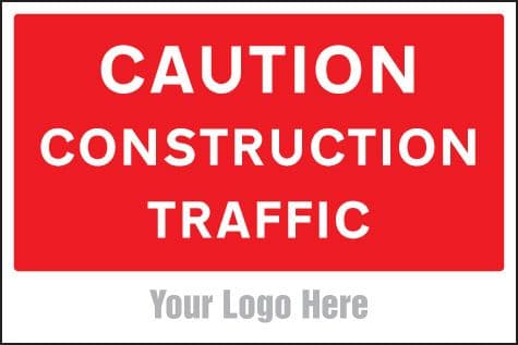 55762 Caution construction traffic, site saver sign 600x400mm (600x400mm) Safety Sign