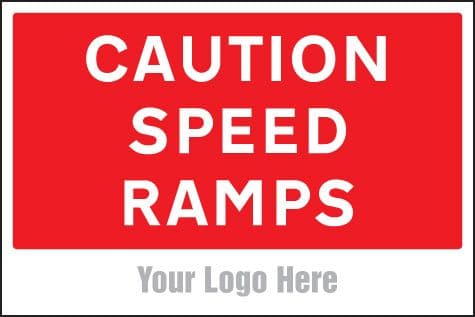 55768 Caution speed ramps, site saver sign 600x400mm (600x400mm) Safety Sign